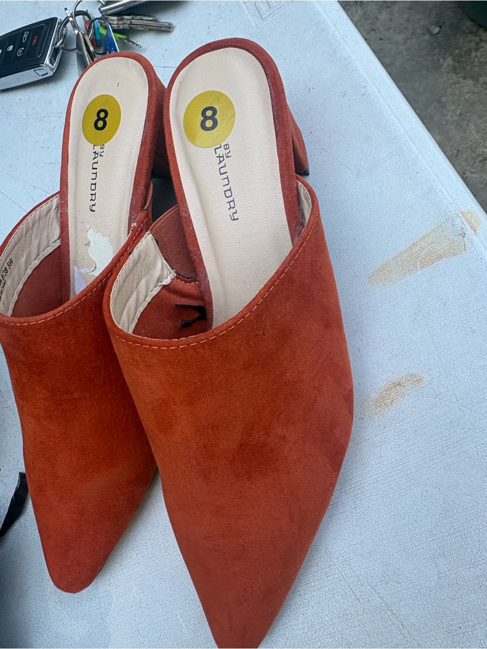Laundry By Shelli Segal Rust Suede Pointed Toe Mule